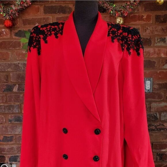 Vintage 80s double-breasted coat - Picture 3 of 12